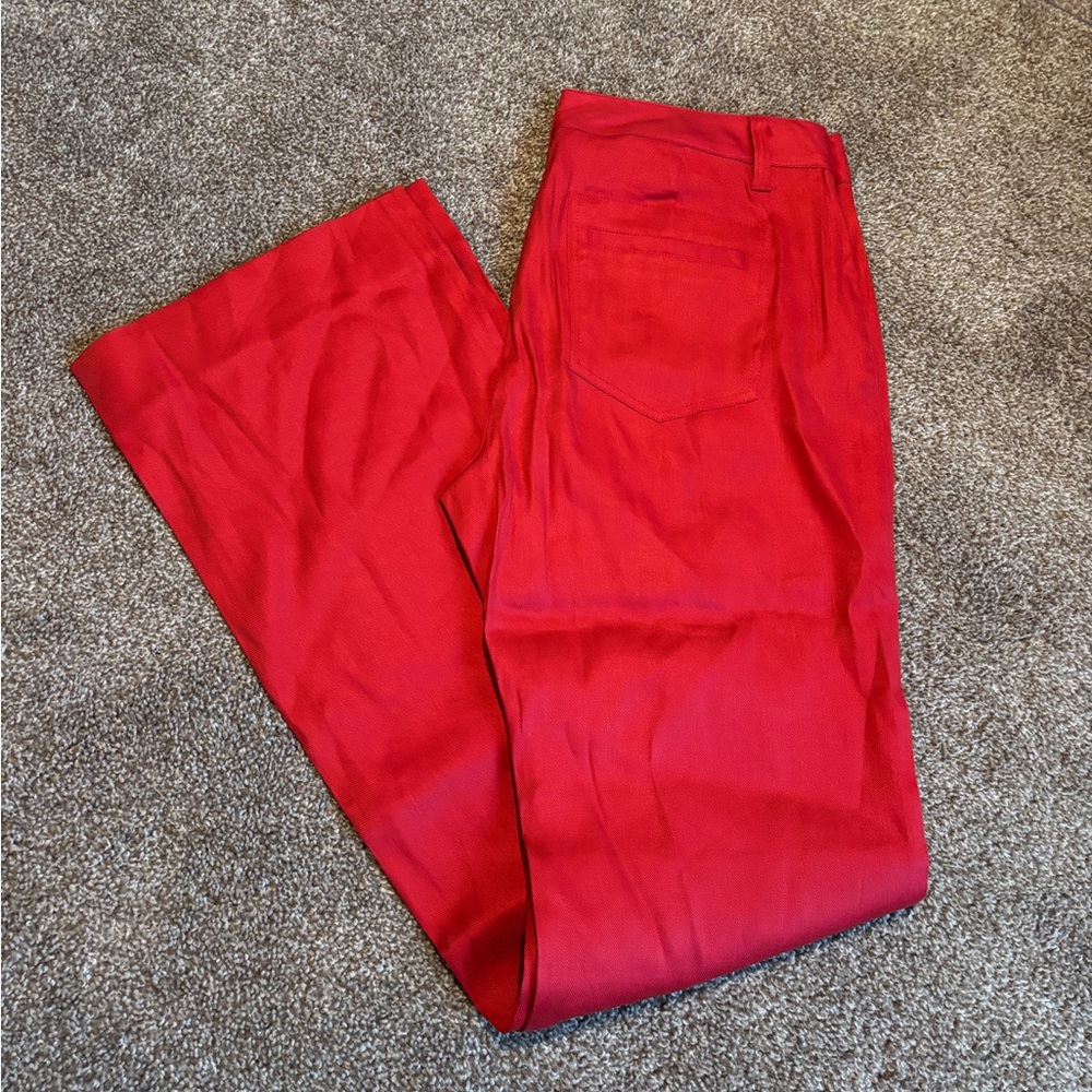 Cabi linen blend red pants